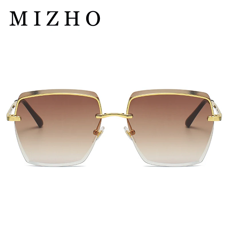 MIZHO Oversized Sunglasses Woman Shades Mirror Female Square Sun Glasses For Female Coating Gafas Fashion Brand Sunglasses Wome