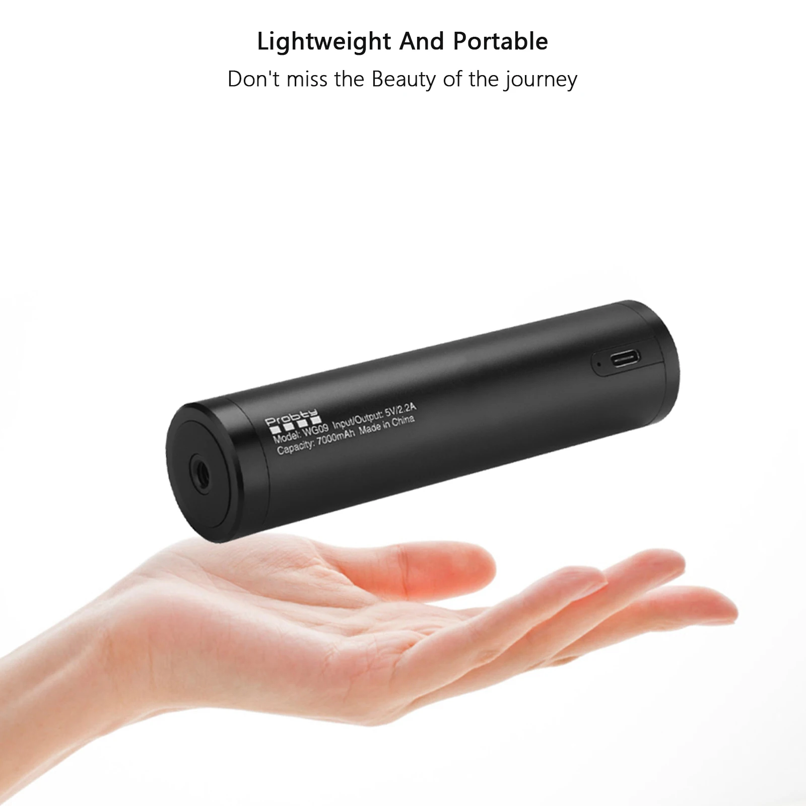 7000mAh パワーバンク充電器ハンドル、ミニ三脚付き、Gopro Hero 9 10 11 12 13 insta360 X3/X4 に適しています。