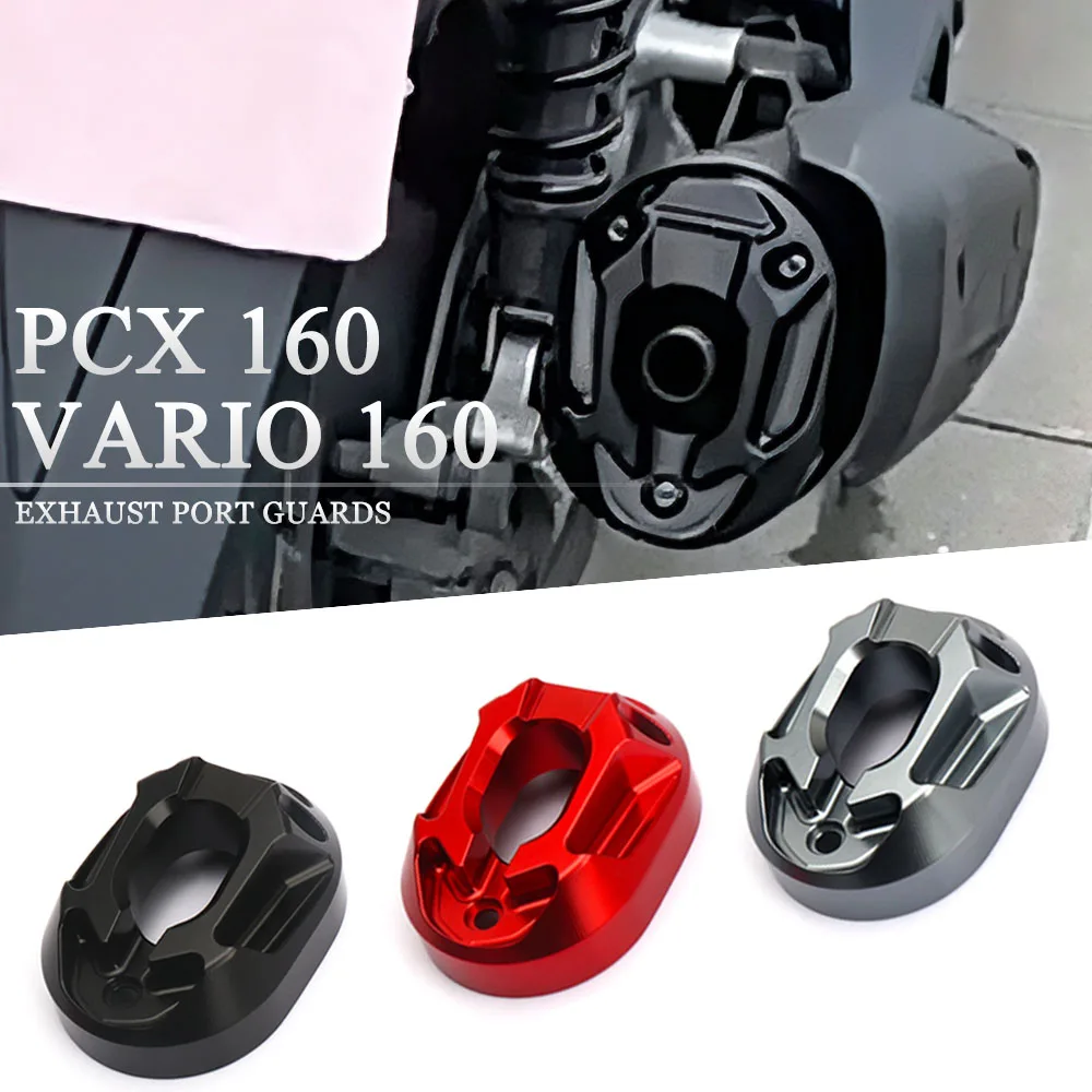 

Motorcycle CNC Aluminum Tail Exhaust Pipe Rear Cover For Honda PCX 160 PCX160 Vario 160 2021-2024 Decorative Protective Cover