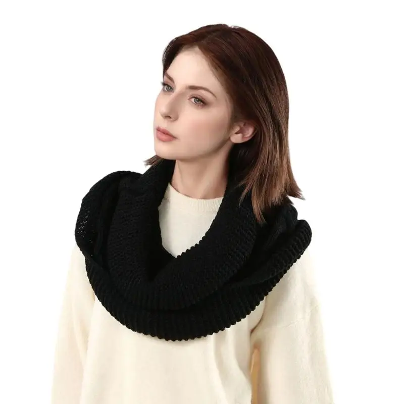 وشاح محبوك مقاوم للرياح، قبعة لتدفئة الرقبة، قماش مريح قابل للتمدد في الموسم البارد