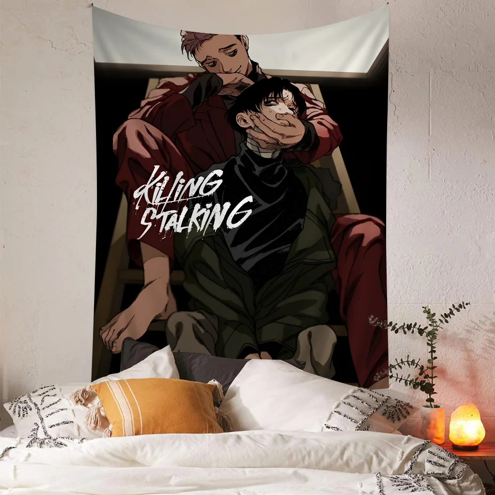 Killing Stalking DIY Wall Tapestry Hanging Tarot Hippie Wall Rugs Dorm Home Decor