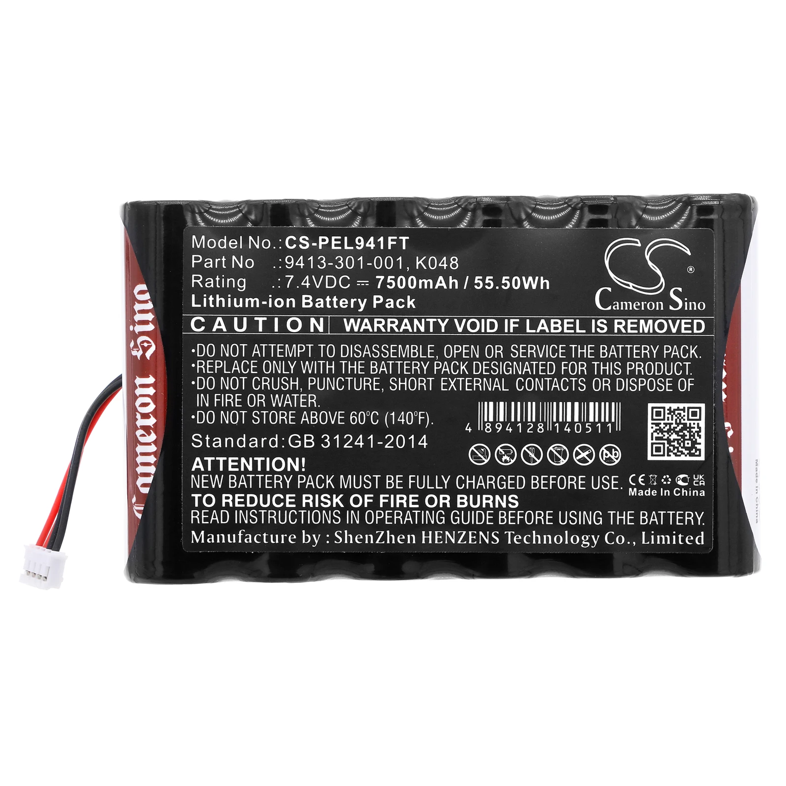 

Аккумулятор Cameron Sino 7.4V 7500mAh 9413-301-001 K048 9413-301-002 9410-301-001E для фонаря Pelican 9410L LED + инструмент
