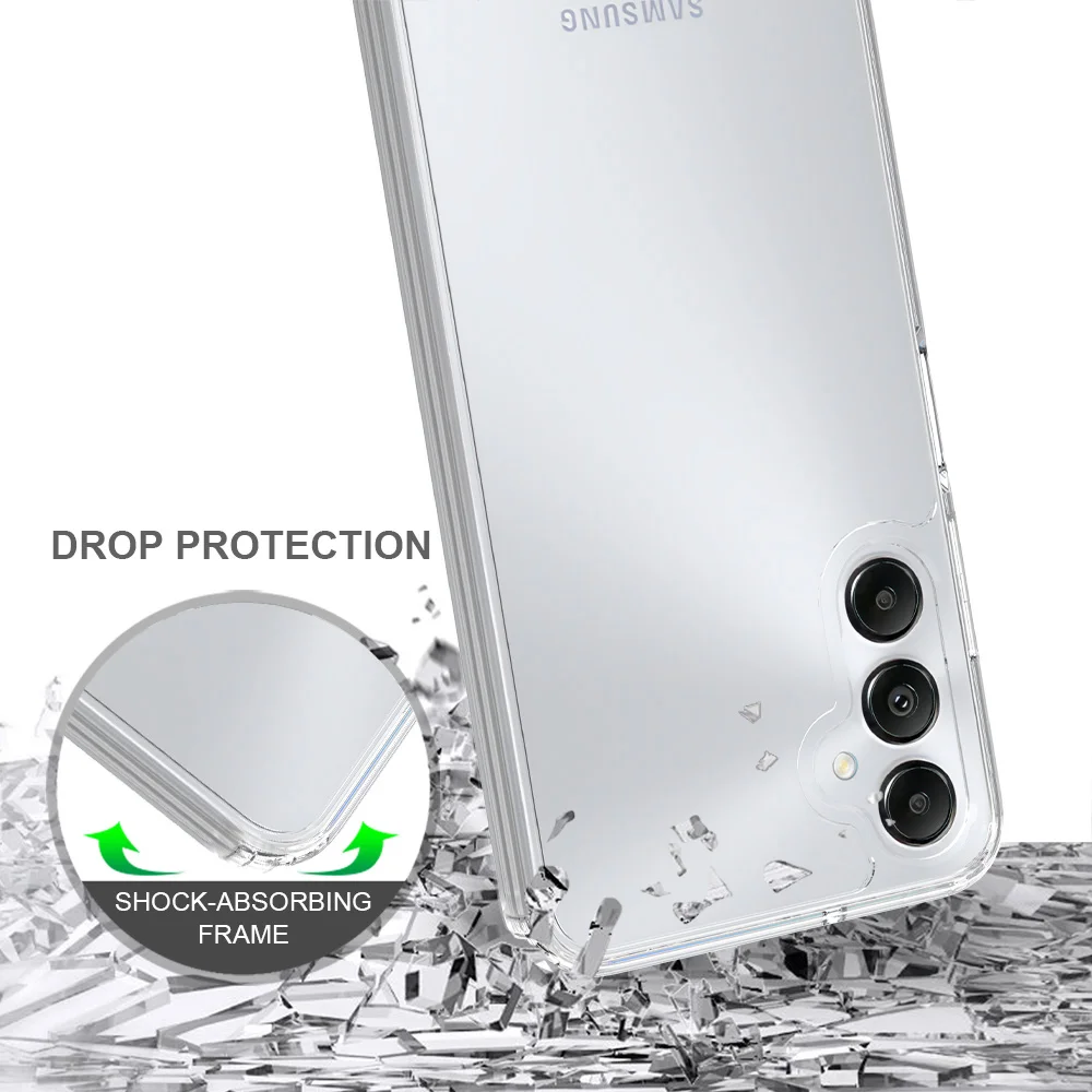 Slim Clear Acrylic Case for Samsung Galaxy A05s / Samsung A05 Cases Hybrid Shockproof Cover TPU/PC Back Shell Celula Funda Capa