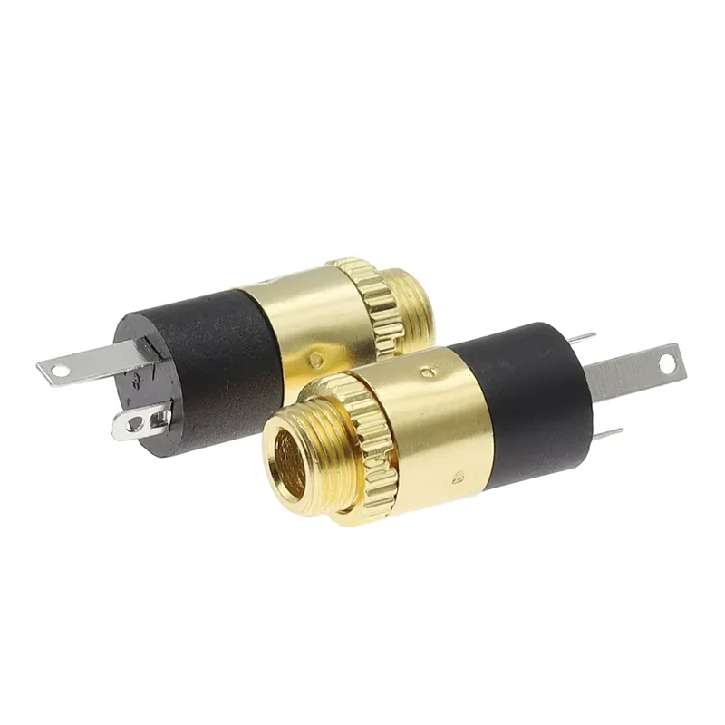 3.5MM Cylindrical Socket PJ-392 Stereo Female Socket Jack PJ392 Gold Plated With Screw 3.5 Audio Video Headphone Connector B5