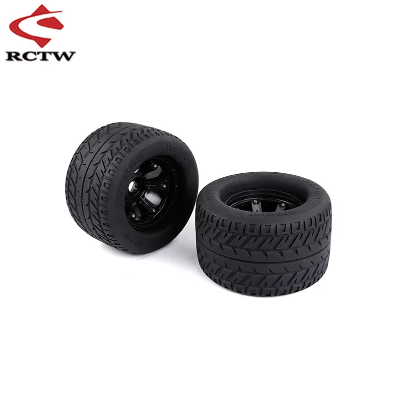 On-road Wheel Tire Assembly Kit Size:200X120mm for 1/5 Rc Car HPI FG Monster Hummer Truck ROFUN ROVAN Big Monster Tyres Parts