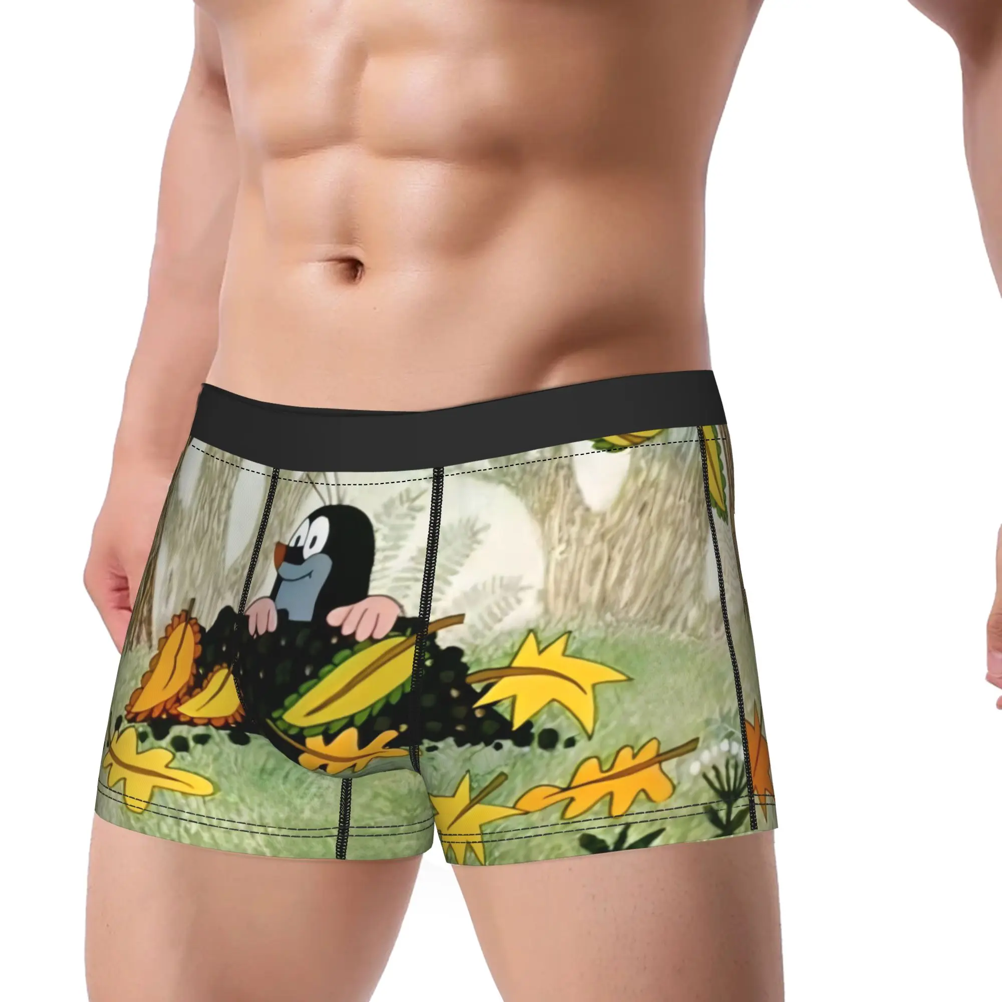 Little Mole Underpants Breathbale Panties Man Underwear Little Mole Ventilate Shorts Boxer Briefs