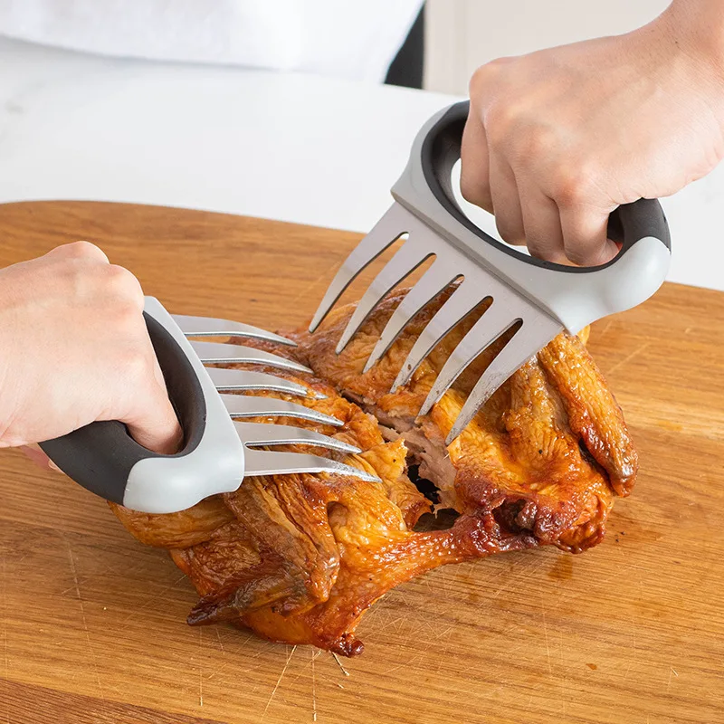 

2 Pieces Pulled Pork Claws Barbecue Meat Handler Carving Forks Shredder Stainless Steel Meat BBQ Paws