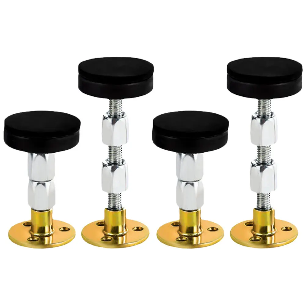 4Pcs Adjustable Headboard Stopper Bed Anti-Shake Stop Tool Threaded Bed Stoppers for Wall Narrow Gap Furniture Fixers 64-87Mm