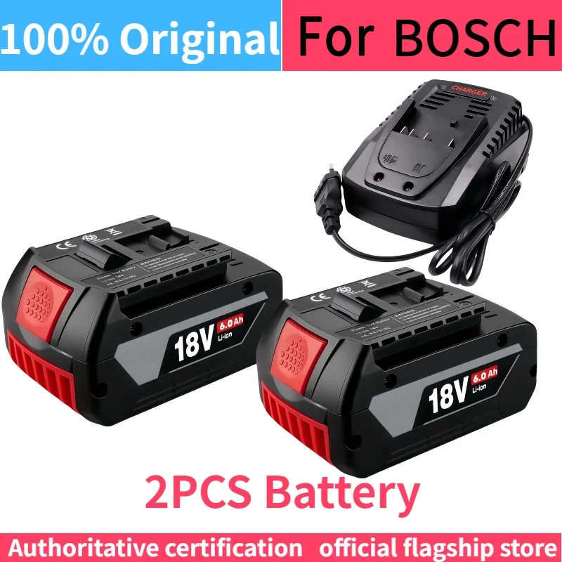 100% nouveau pour BOSCH 18V batterie batterie Rechargeable pour batterie BOSCH 18V 6.0AH outil d'existe batterie Rechargeable