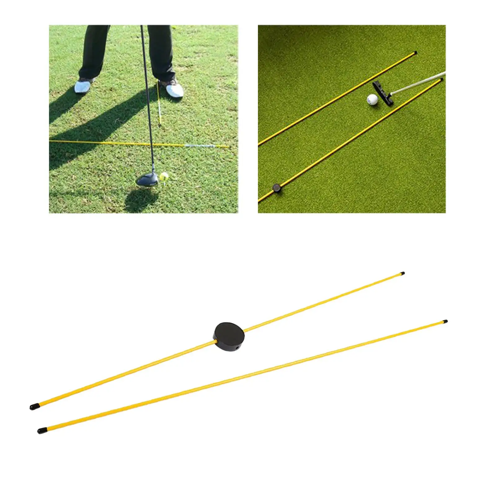 

Portable Golf Alignment Sticks Full Swing Trainer Practice Aid Direction