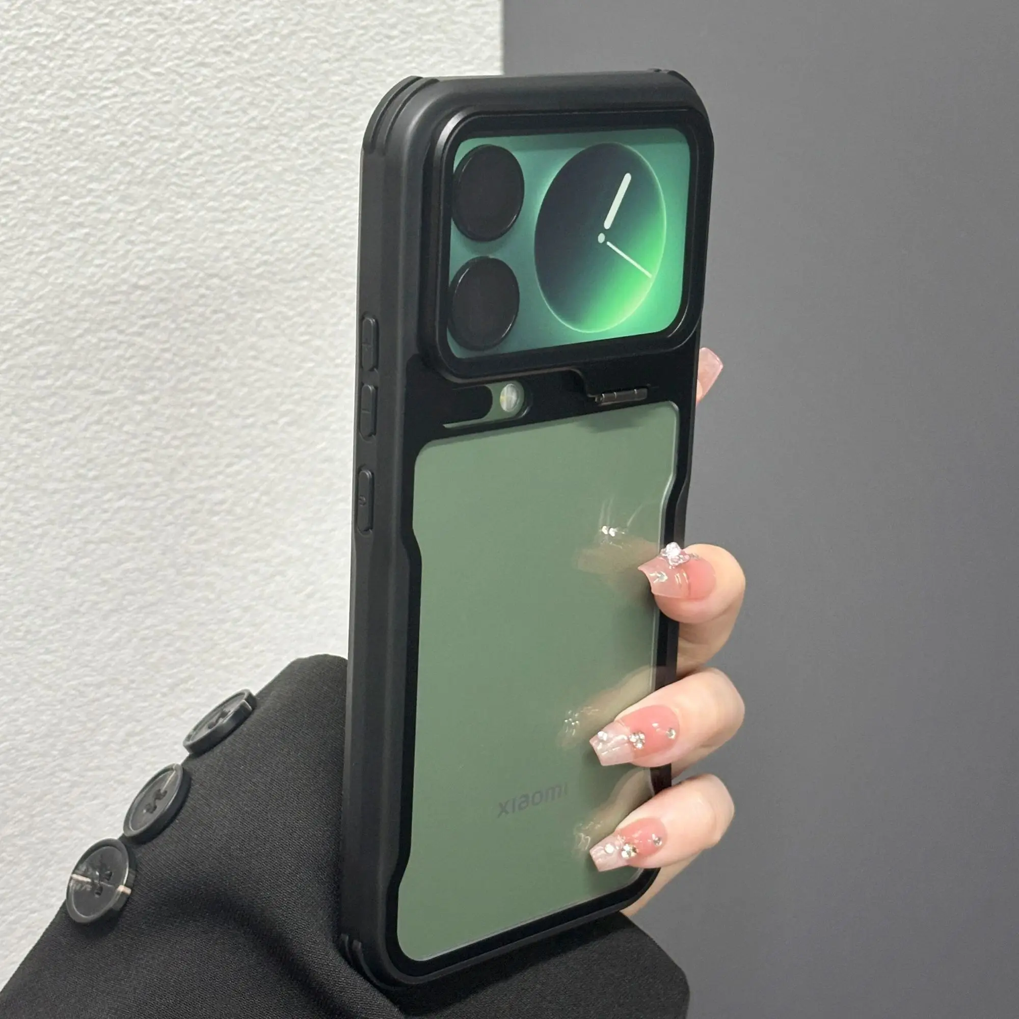 حافظة لهاتف XIAOMI 17 Pro Max غطاء حماية لعدسة الإطار المعدني الأكريليك البسيط لهاتف Xiaomi 17 Pro Max ممتص للصدمات Funda #2