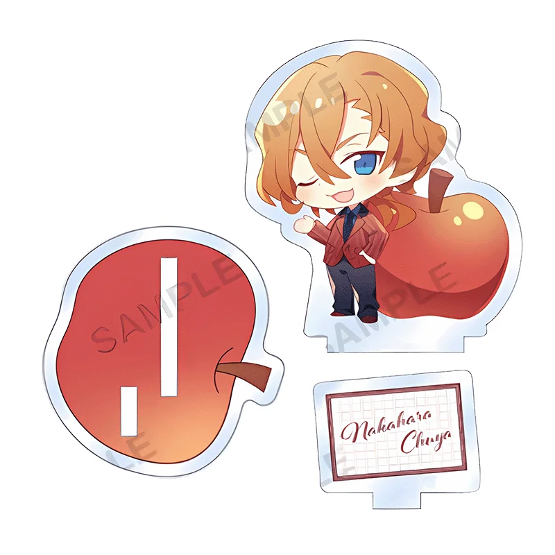Bungo Stray Dogs Official Acrylic Stand - Atsushi & Dazai 10cm Double-Sided Christmas Apple Series | Anime Figures Collectible