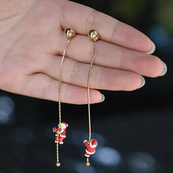 Women's Christmas Tree Stud Earrings, Festive Accessory