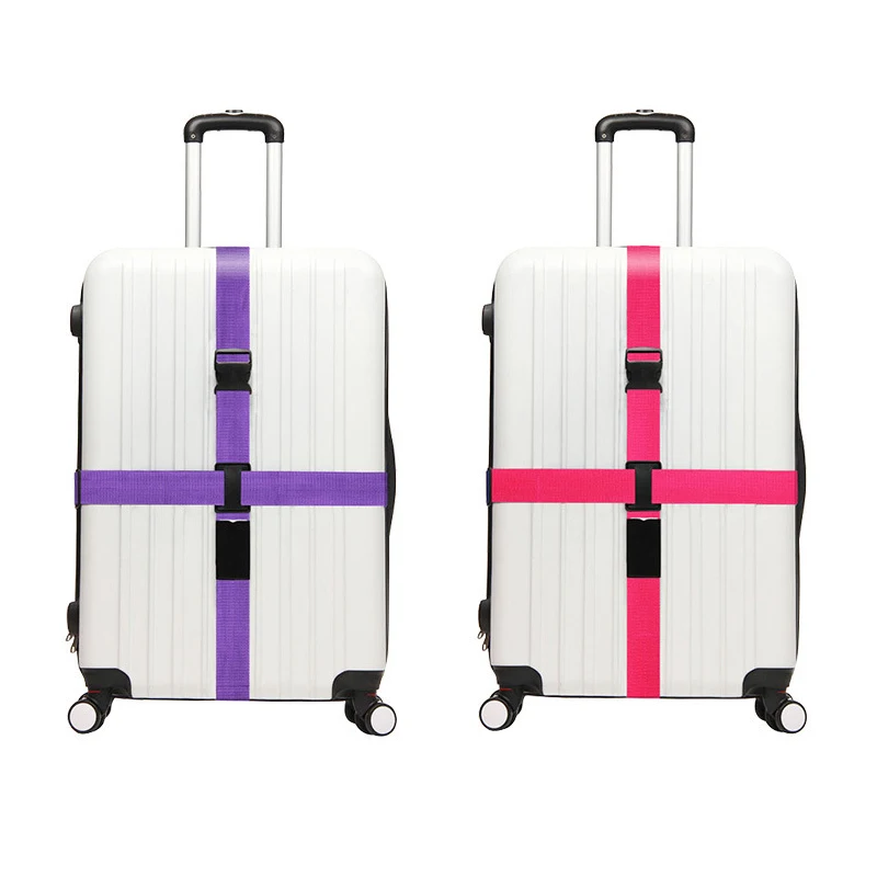 Cinghia per bagagli regolabile 1 pz Cintura da imballaggio Accessori essenziali da viaggio Forniture per valigie Cintura fissa Tracolla per valigia fissa a croce