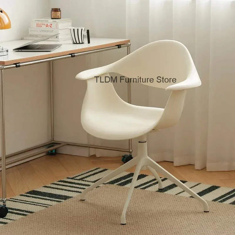 Nordic Home Comfortable Sedentary Rotatable Office Chair Modern Creative Ergonomic Chair Backrest Study Chairs