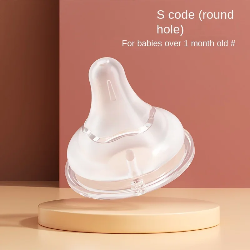 1pcs Newborn Baby Wide-caliber Nipple Original Universal Soft Solid Pacifier Full Silicone Anti-colic Newborn Accessories Bottle