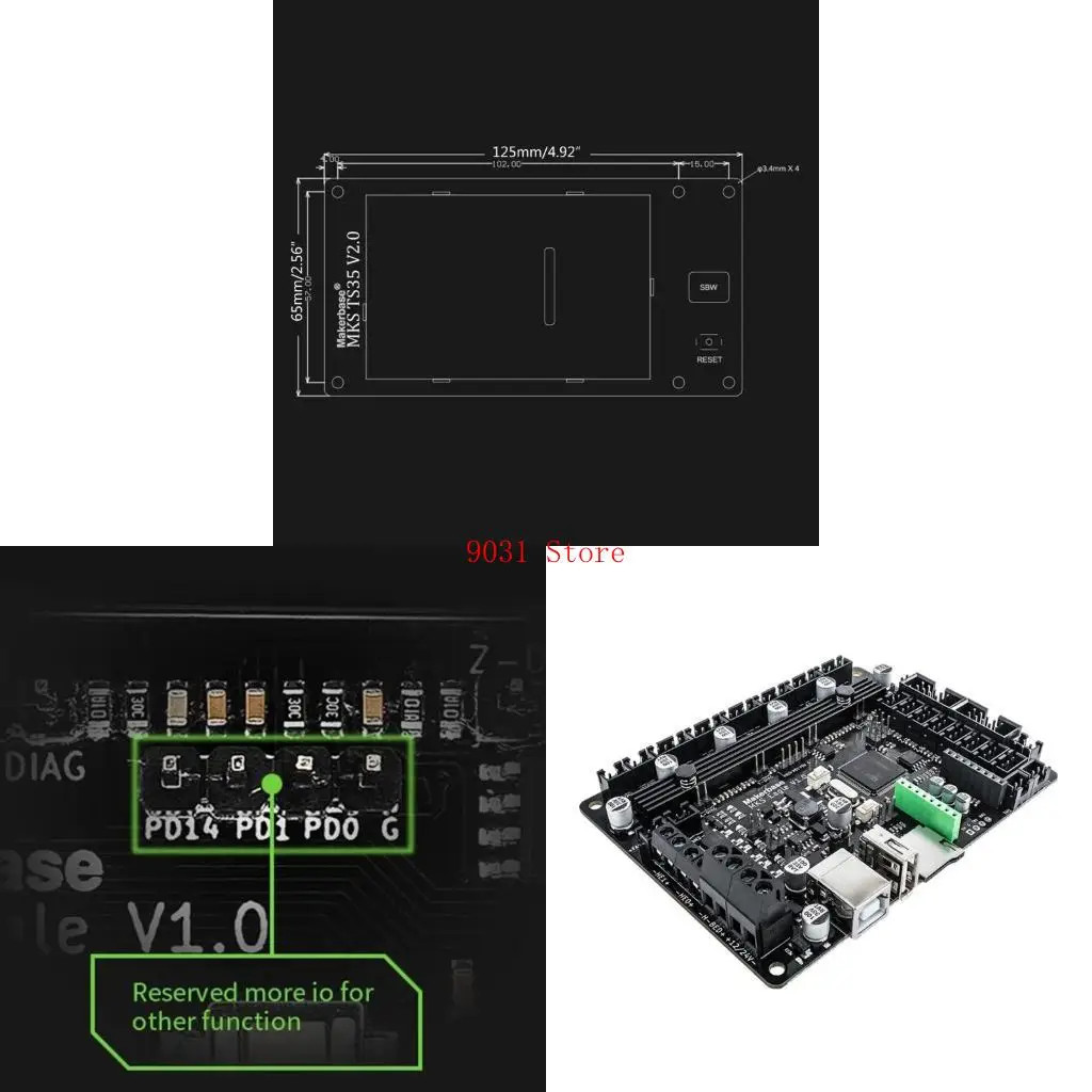 

MKS 32 -битная плата управления TMC2209 UART ONBOARD TFT TS35 Отображение USB Printing