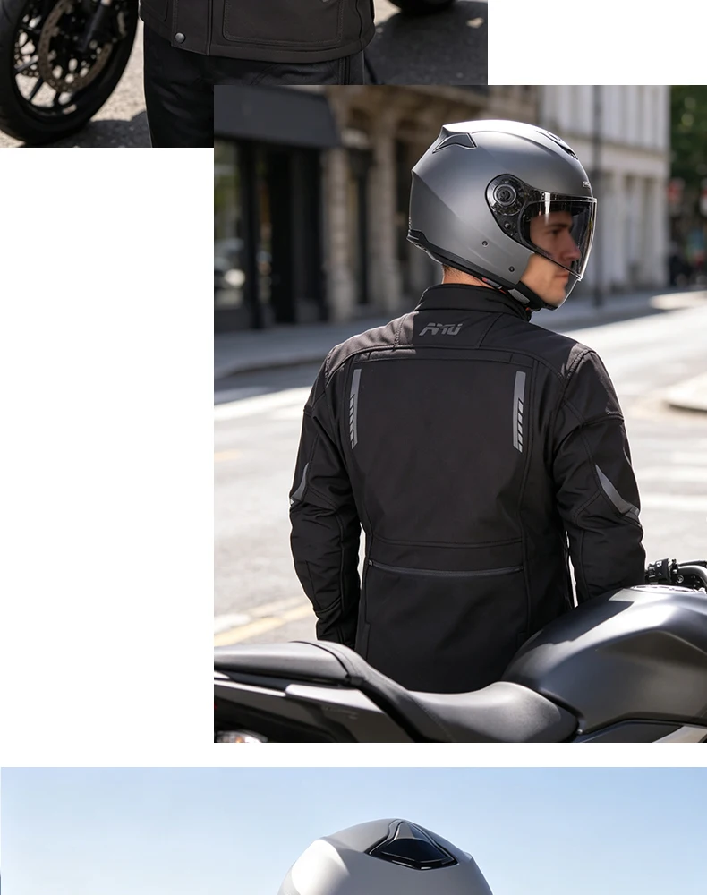 AMU JK04 Motorcycle Riding Suit - Windproof, Warm, Water-Resistant, Multi-directional Protection for Riding