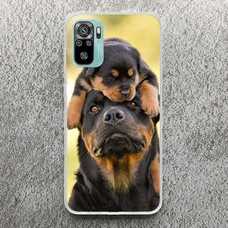 Rottweiler Dog Print Soft Case for Xiaomi Redmi Note 12 11S 11T 10S 9S 8T 11 10 9 8 11E Pro Plus 7 Phone Shell Pattern Cover