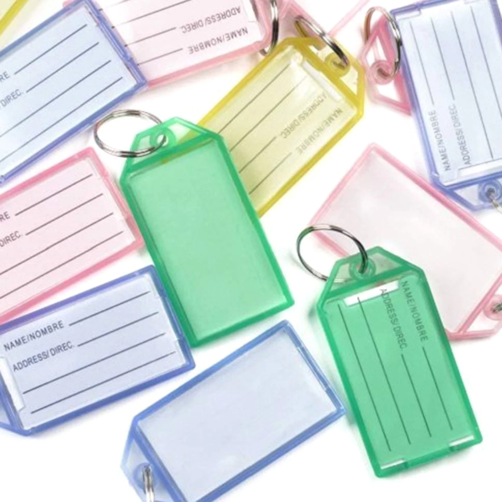 10 Stuks Plastic Transparant Clamshell Sleutellabel