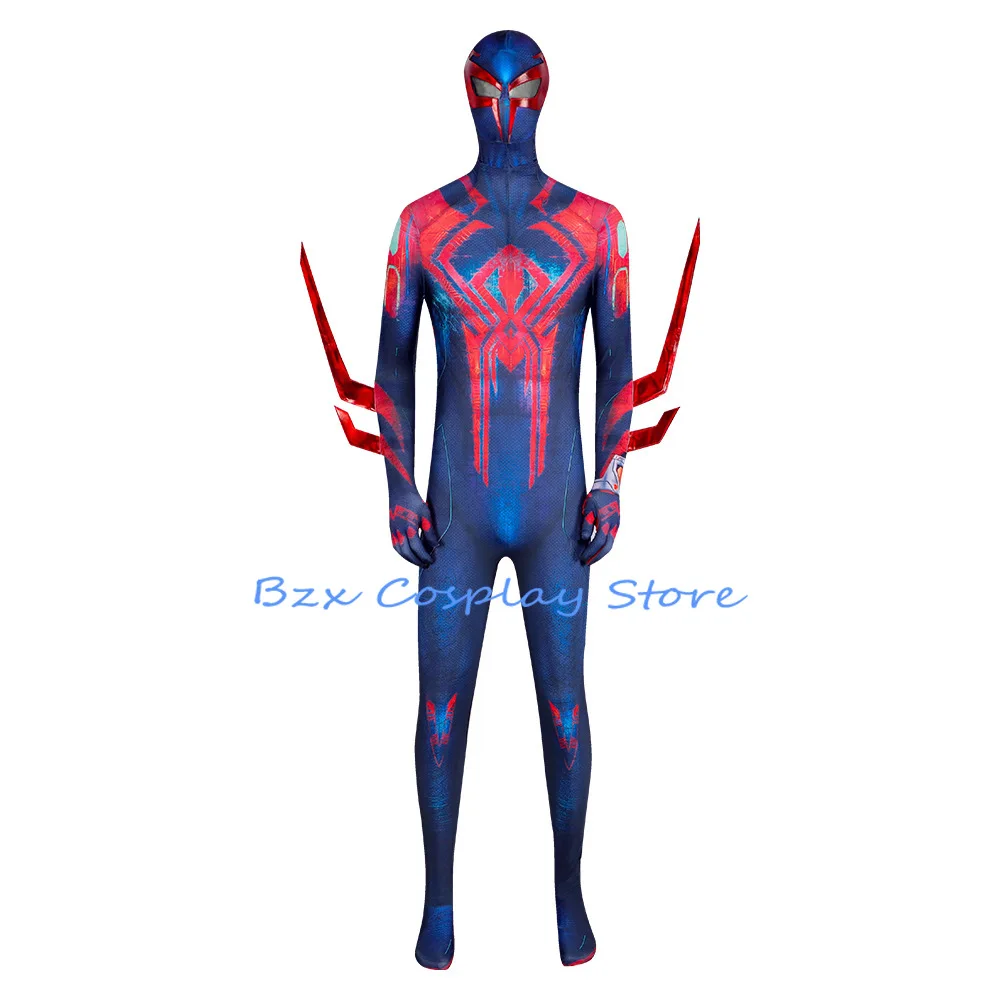 2099 Spider Cosplay Anime Across The Verse Miguel O'Hara Costume Jumpsuit Hero Zentai Bodysuit Halloween Outfit Mask for Adult