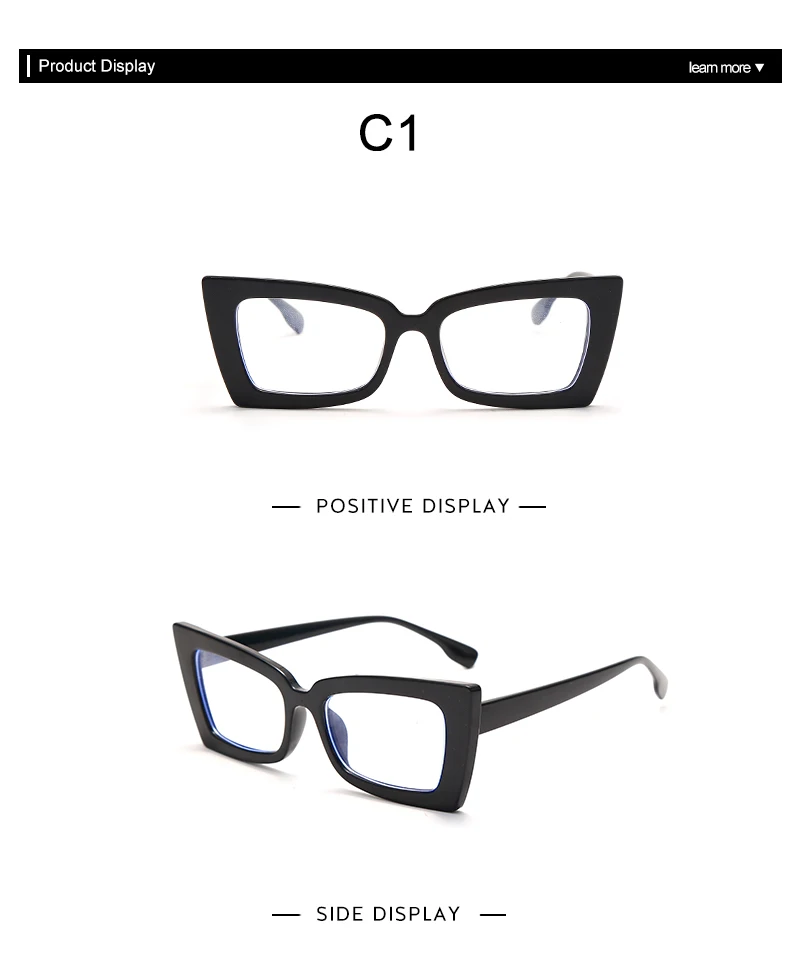1pc Square Anti Blue Light Blocking Computer Women Eye Glasses Frame image 5