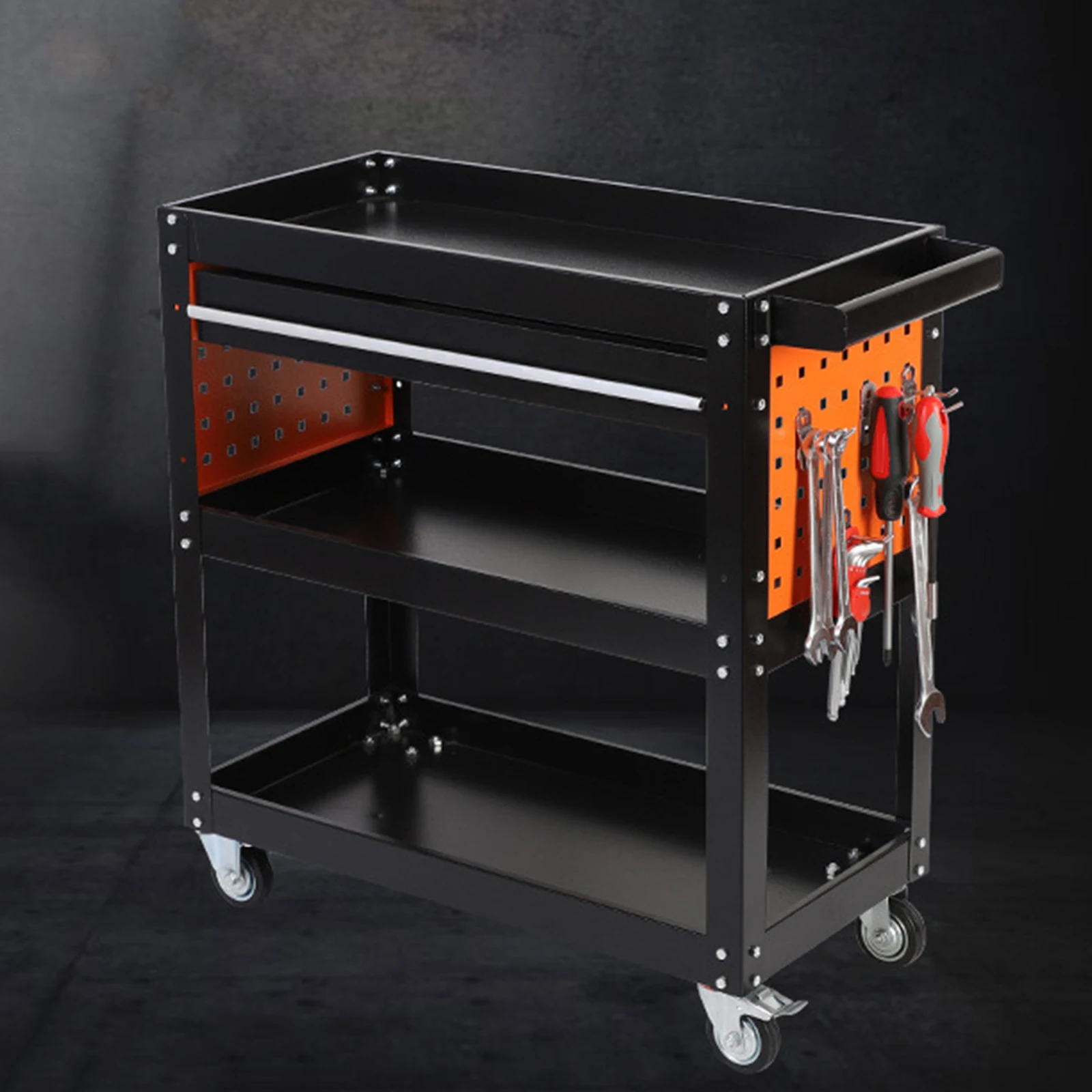 Carrello portautensili a 3 livelli carrello portautensili carrello portaoggetti con ruote carrello portautensili carrello portaoggetti per magazzino Garage