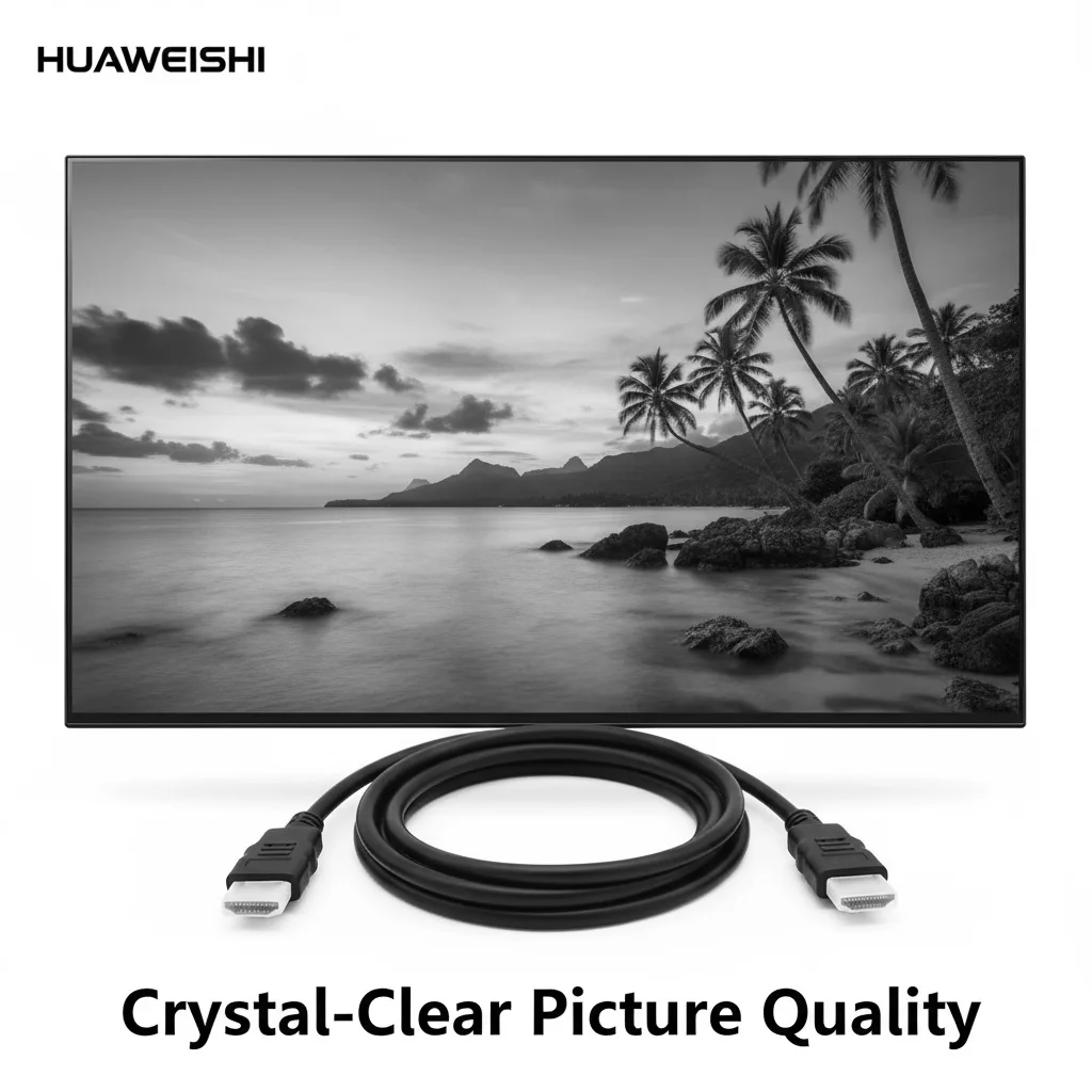 كابل هواويشي 4K HDMI 2.0 بسرعة 18 جيجابت في الثانية عالي السرعة HDMI ذكر إلى ذكر 1 متر لشاشة التلفزيون PS4 Xbox لجهاز عرض HY300