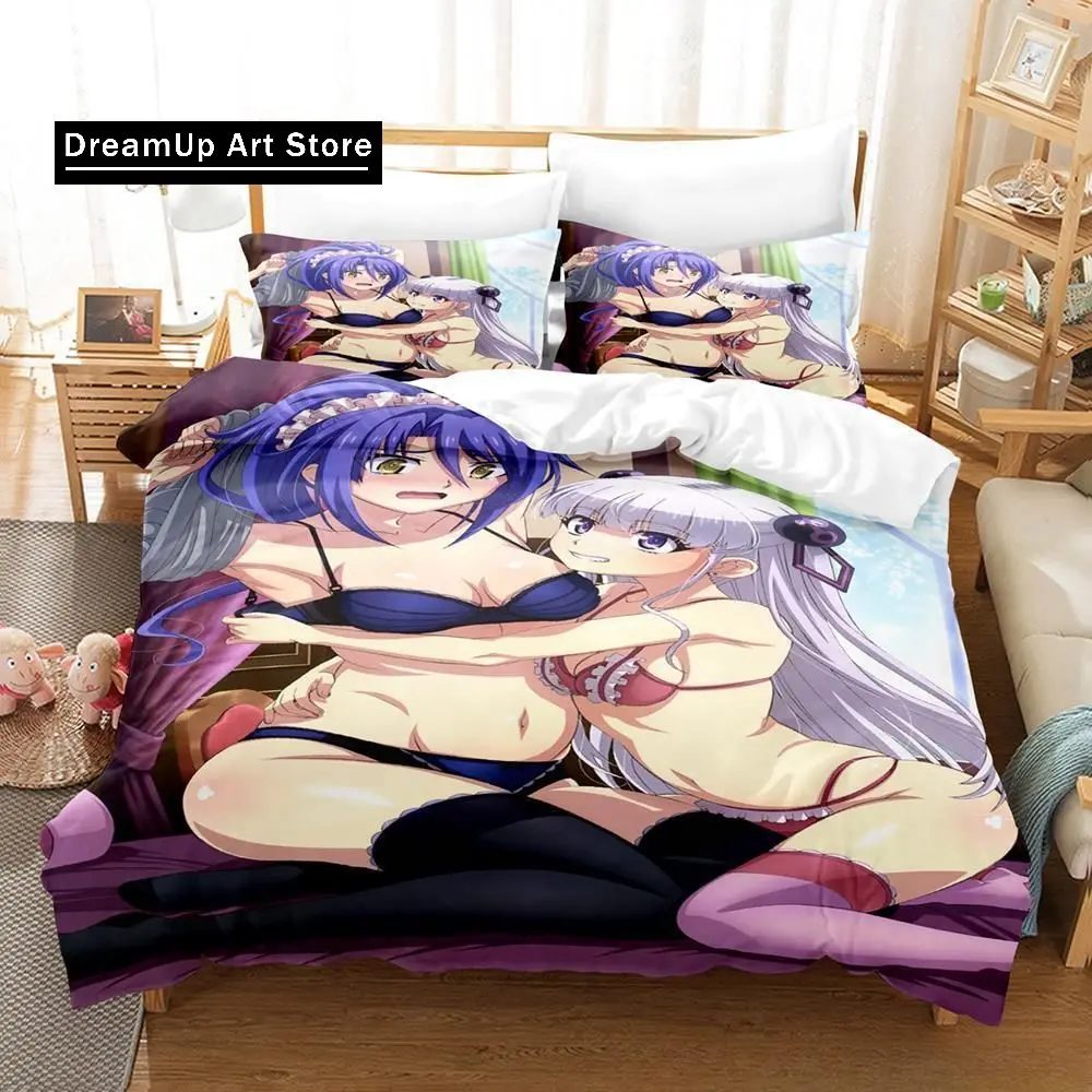 The Testament of Sister New Devil Bedding Set Cartoon Anime three-piece set Adult Kid Bedroom Duvetcover Sets 3D Bikini Girl Bed