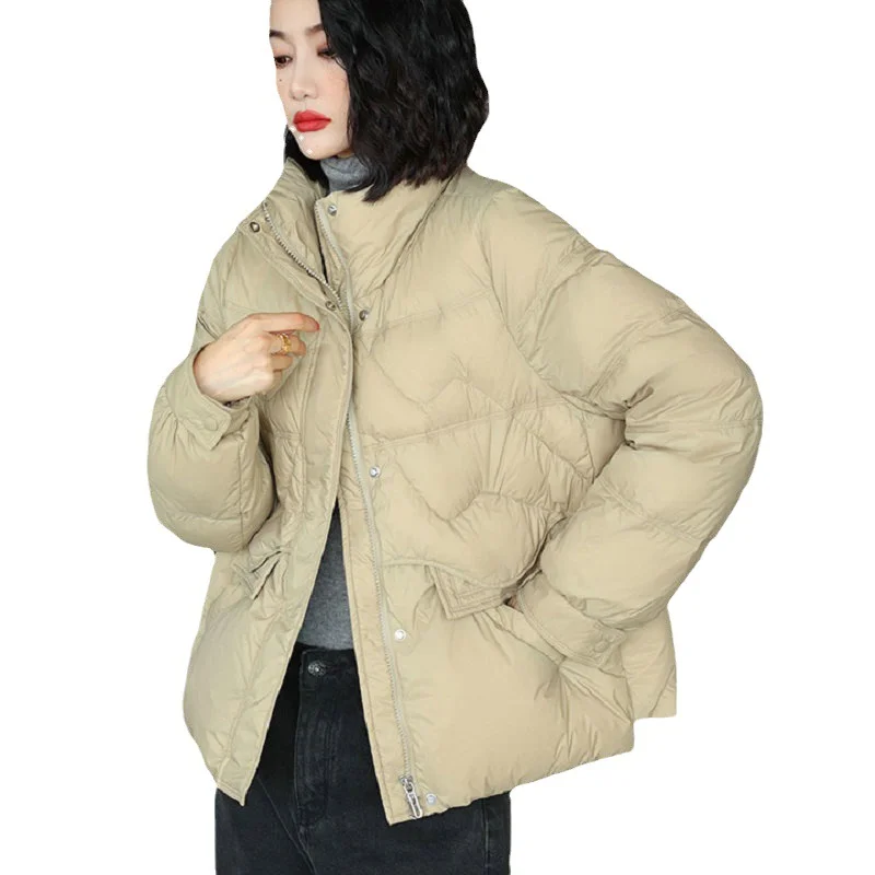 Women\'s Padded Down Jacket, Female Puffer Coat, Short Coat, Casual Outerwear, New, Autumn, Winter, 2024