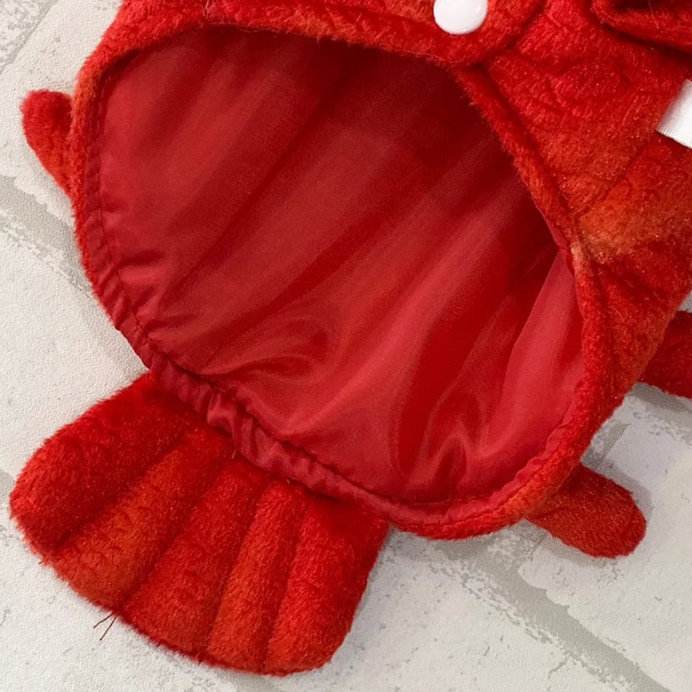 

Unique Lobster Look Dog Cat Clothes Warm Cozy Wearable for Pets Soft Fabric Bright Color Fashion Pet Outfit for Walking Outdoor