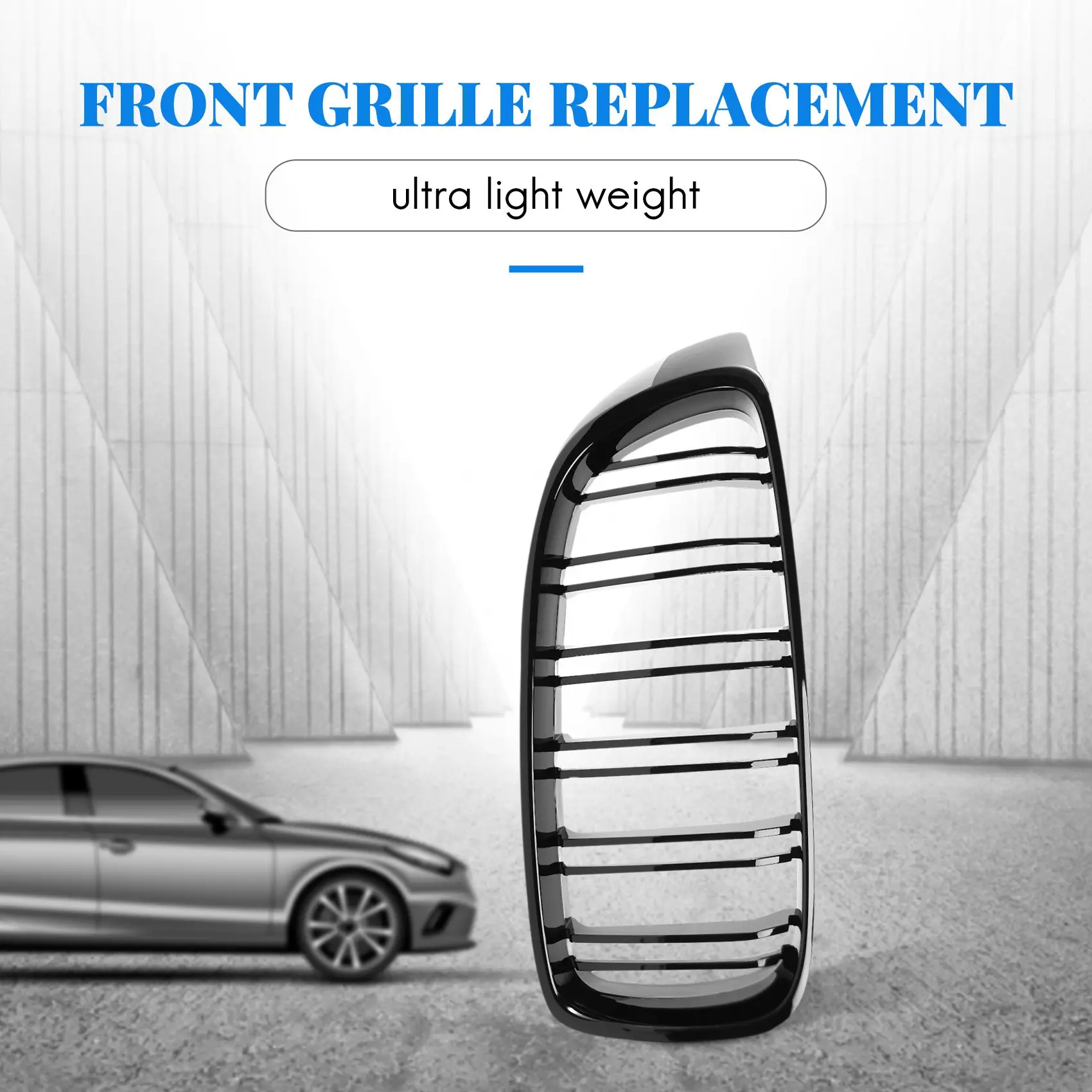 

Front Grill Grilles Kidney Grill Replacement For BMW 4 Series F32 F33 F36 F80 F82 Double Slat Sport Style Bright Black-A99D