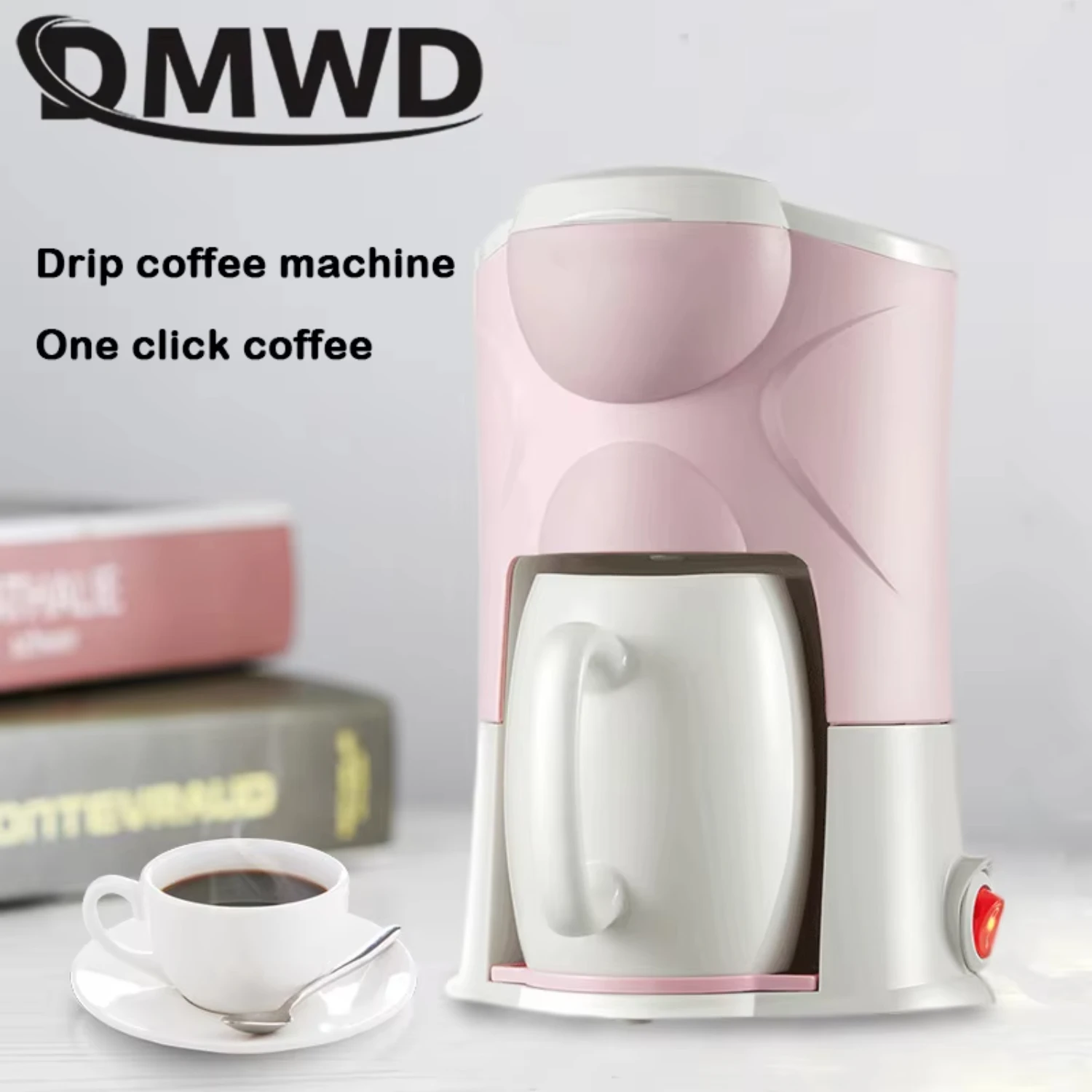 

Coffee Maker Household Mini Single Cup 300W American Drip Black Coffee Brewing Machine Tea Bolier Latte Cafe Pot