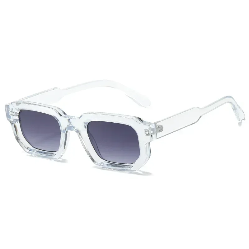 JNPCXI Mode Blau Quadrat Sonnenbrille Für Frauen Männer Retro Luxus Designer Klare Linse Sonnenbrille Shades UV400 Brillen