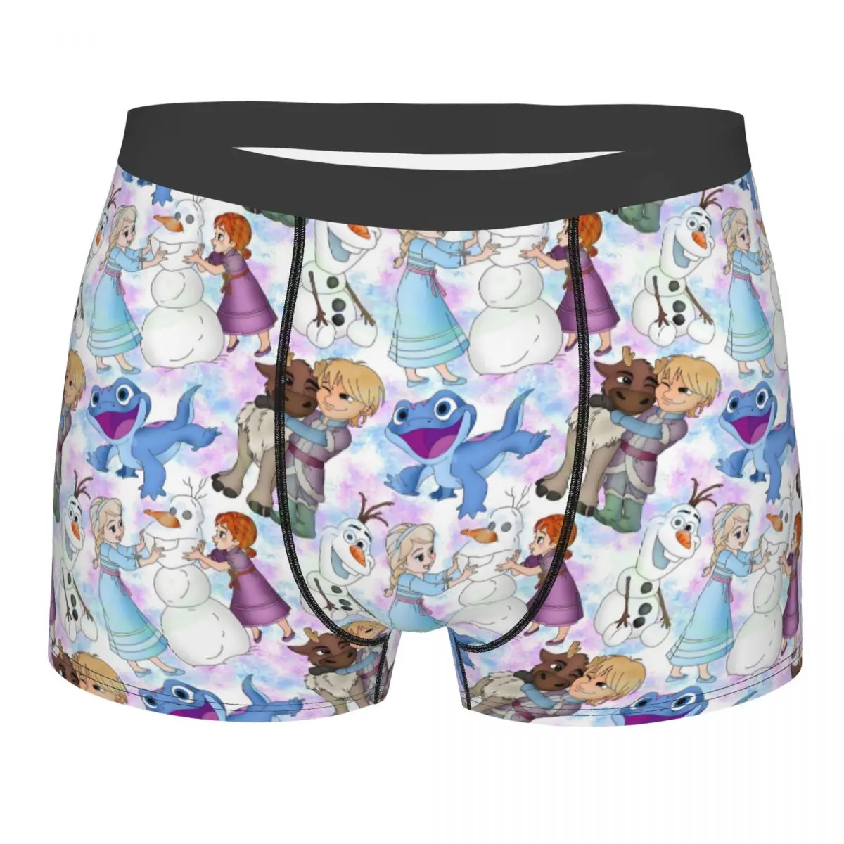 

Шорты-боксеры с героями мультфильмов «Холодное сердце» на заказ для Homme, нижнее белье с 3D принтом, трусы, эластичные трусы