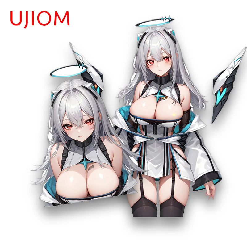 UJIOM 13 سنتيمتر × 11.7 سنتيمتر مغر Ex Machina ملصقات جدار الشخصية أنيمي فتاة الرسومات سكيت الشارات مقاوم للماء ديكور غرفة نوم #1