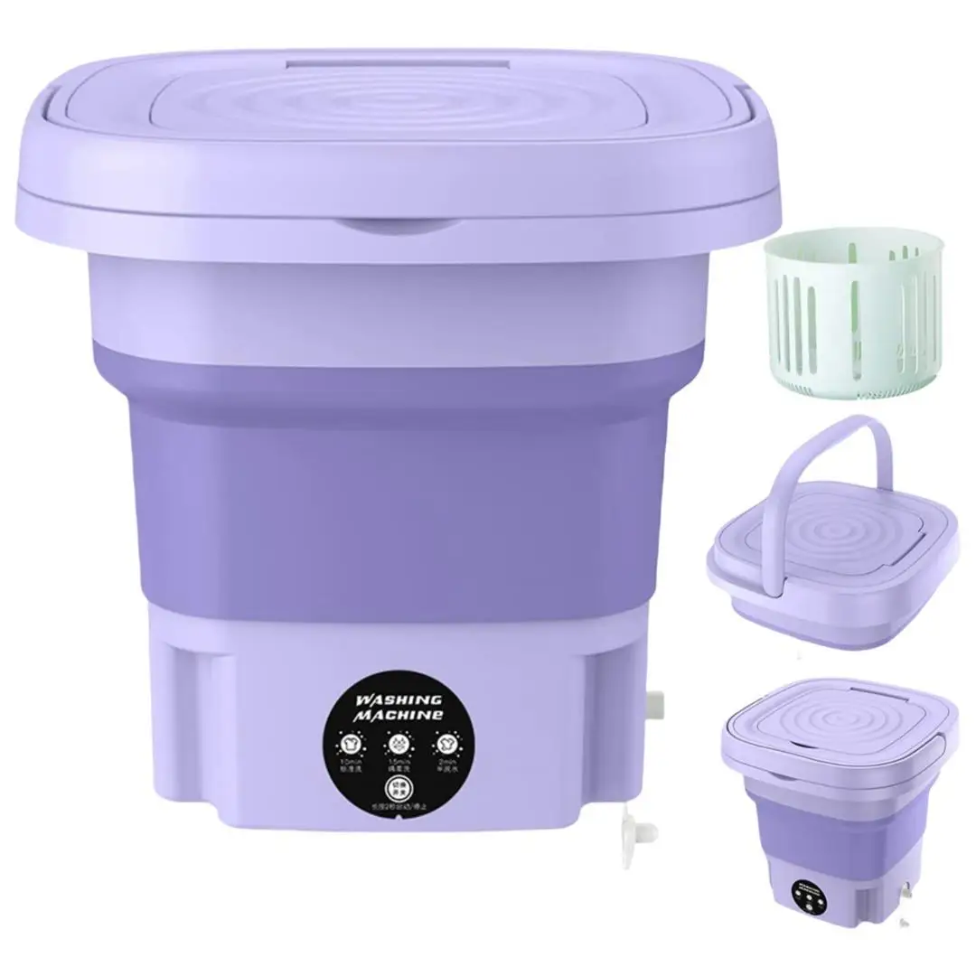 

Carry A Portable Washing Machine with You, 3 Deep Cleaning Modes, Semi-automatic Washing, Foldable