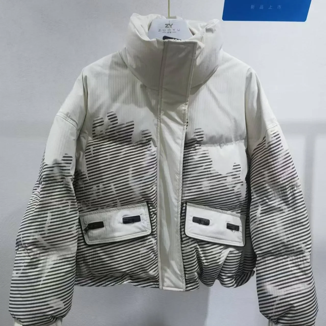 Women's Clothing Hooded Short Down Jacket White Duck Down Coat Winter New Thicken Warm Petite Korean Loose Bread Jacket
