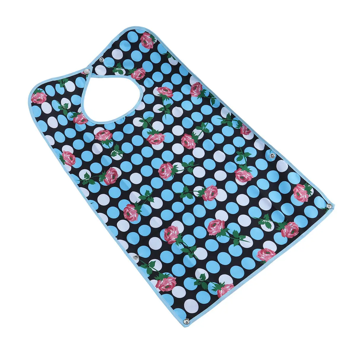 Double Layer Adult Waterproof Bib for Bedridden Convalescent Elderly with Dexterity Issues Mealtime Clothing Protector Stain