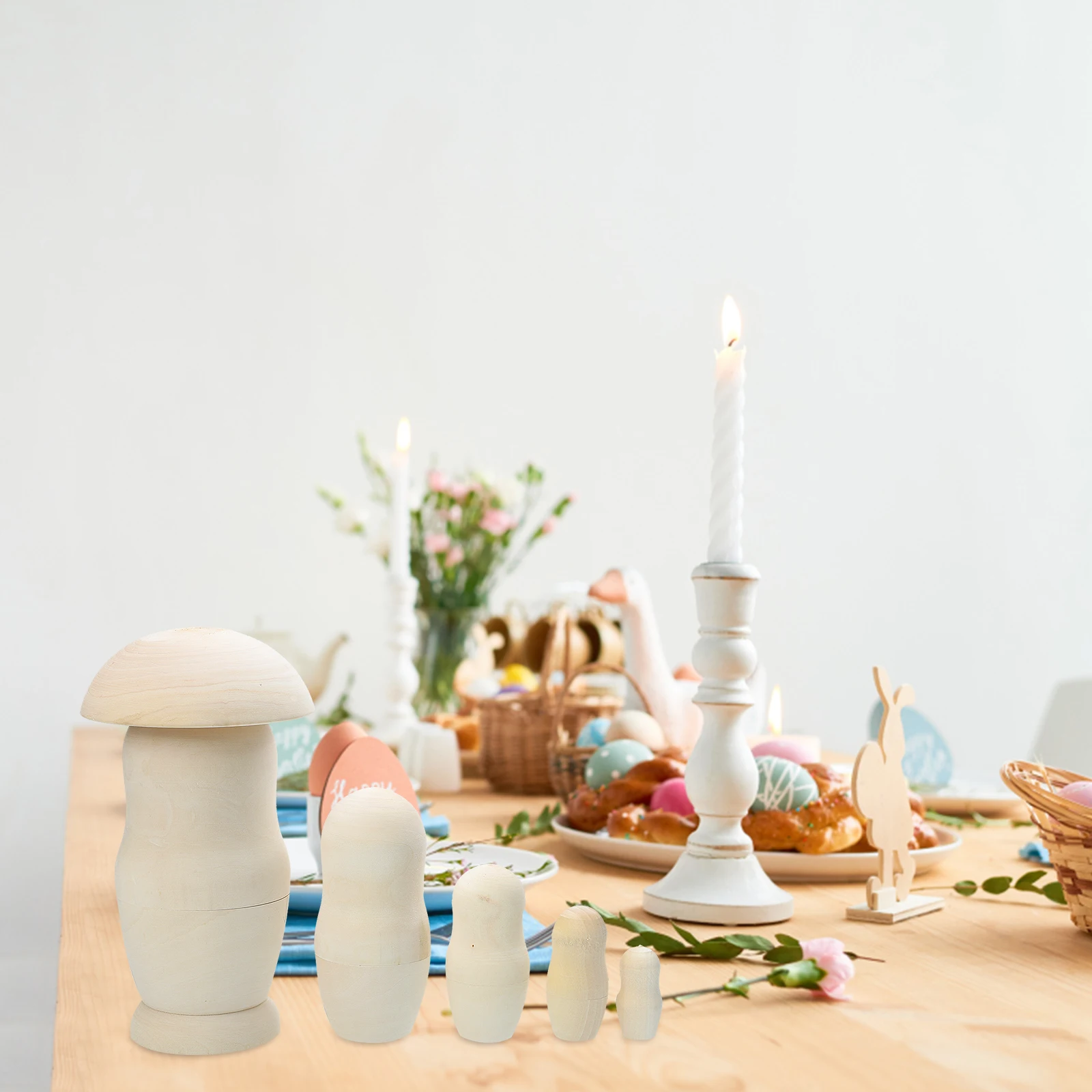 

DIY Matryoshka Unpainted Matryoshka Unfinished Russian Nesting Blank Matryoshka