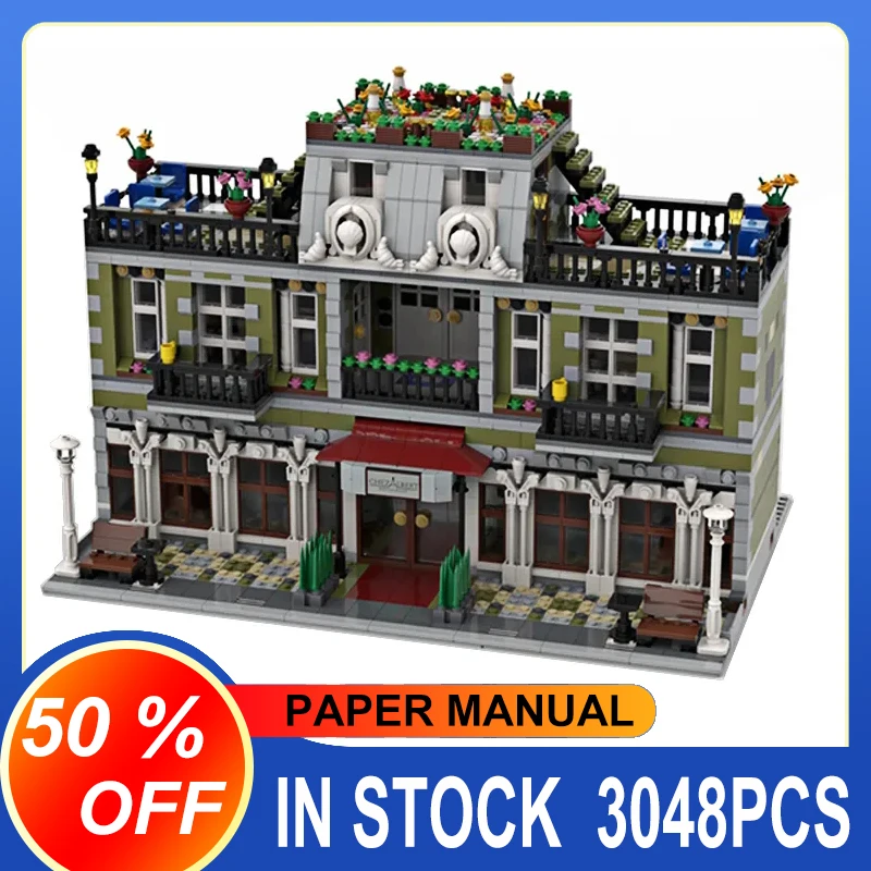 

New MOC-121313 Parisian Garden Hotel Compatible 10243 Modular Buidling Blocks Bricks Educational Puzzle Toys Birthday Gifts