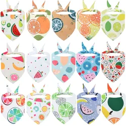 New 30pcs Fruit Dog Bandana Bulk Small Large Dog Accessories Pet Supplies Bibs Scarf Cotton Pet Puppy Kerchief Summer Dog