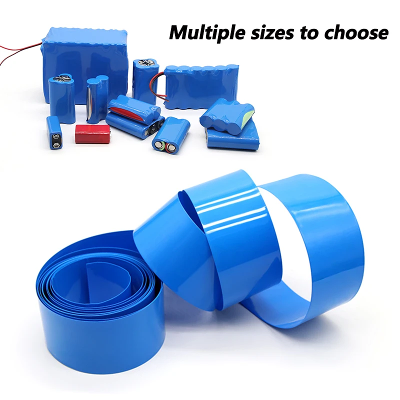 1 m 18650 Lipo-Akku, PVC-Schrumpfschlauch, Packung 50 mm ~ 210 mm, isolierte Folie, Lithium-Gehäuse, Schutz, Kabelhülse, bunt