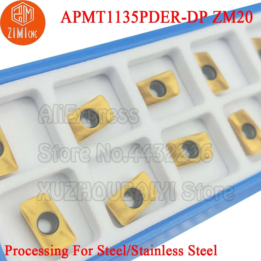 10pcs APMT1135PDER-DP ZM20 APMT1135PDER DP APMT1135 PDER APMT 1135 PDER Carbide Milling Inserts Turning Tools Cutter Lathe Blade
