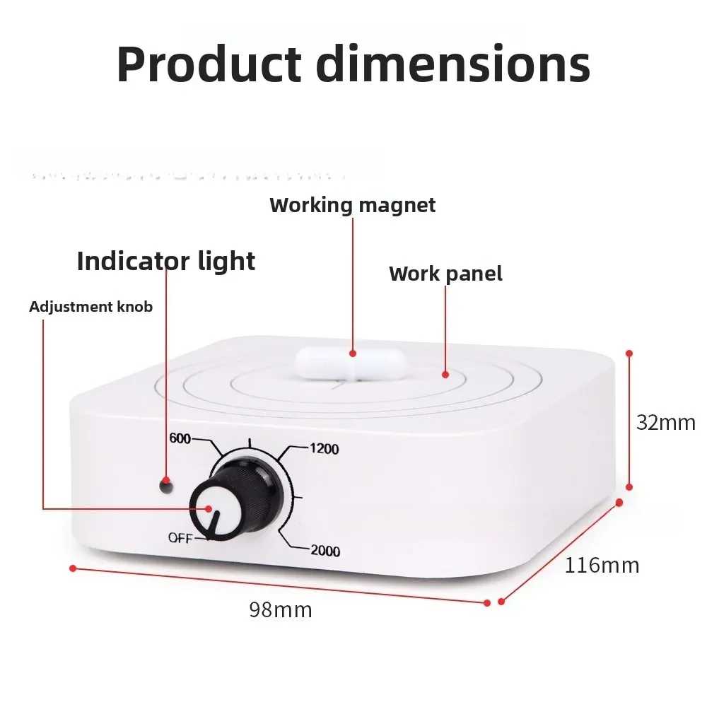 Intelligent Mini Magnetic Stirrer, 1L Capacity Adjustable Speed Quick Stirring Lab Liquid Mixer Laboratory Instrument