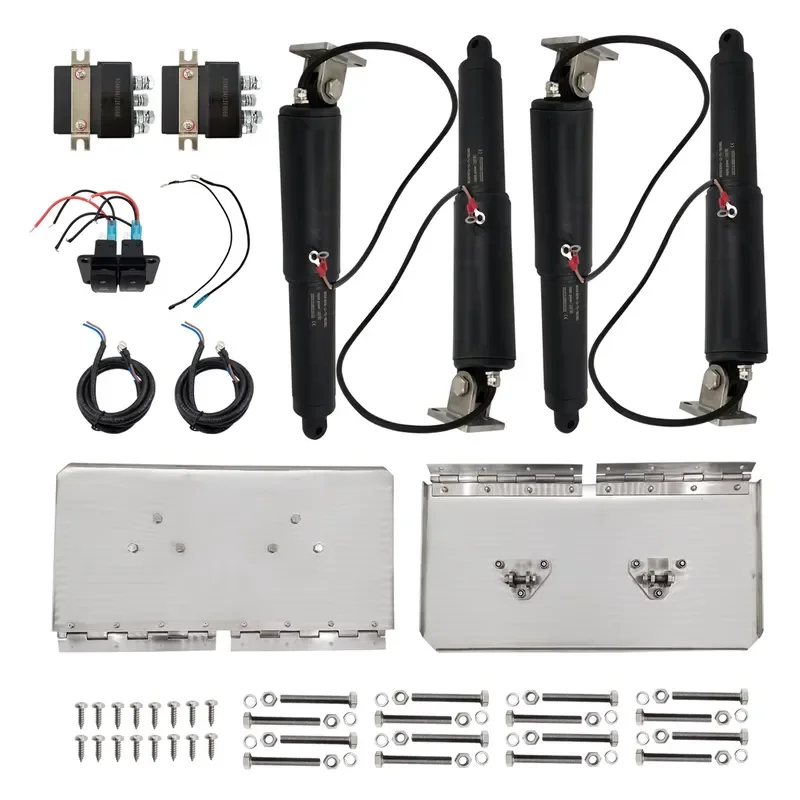 Electric Boat Trim Tab System with Helm Control Actuators Wiring Kit Marine Hardware for Yacht Fishing Vessel Stabilizer