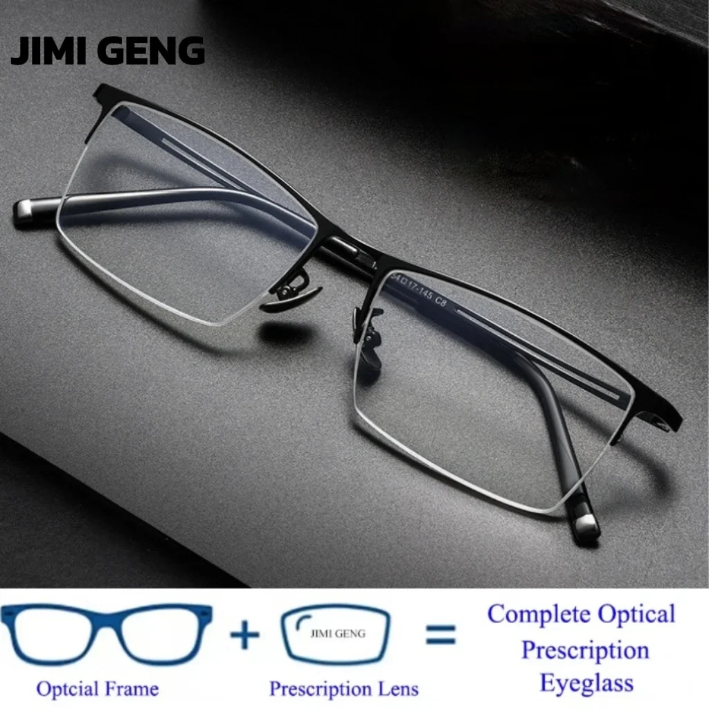 

Men's Business Glasses Made Of Pure Titanium Prescription Glasses, Color Changing And Anti Blue Light Progressive Glasses