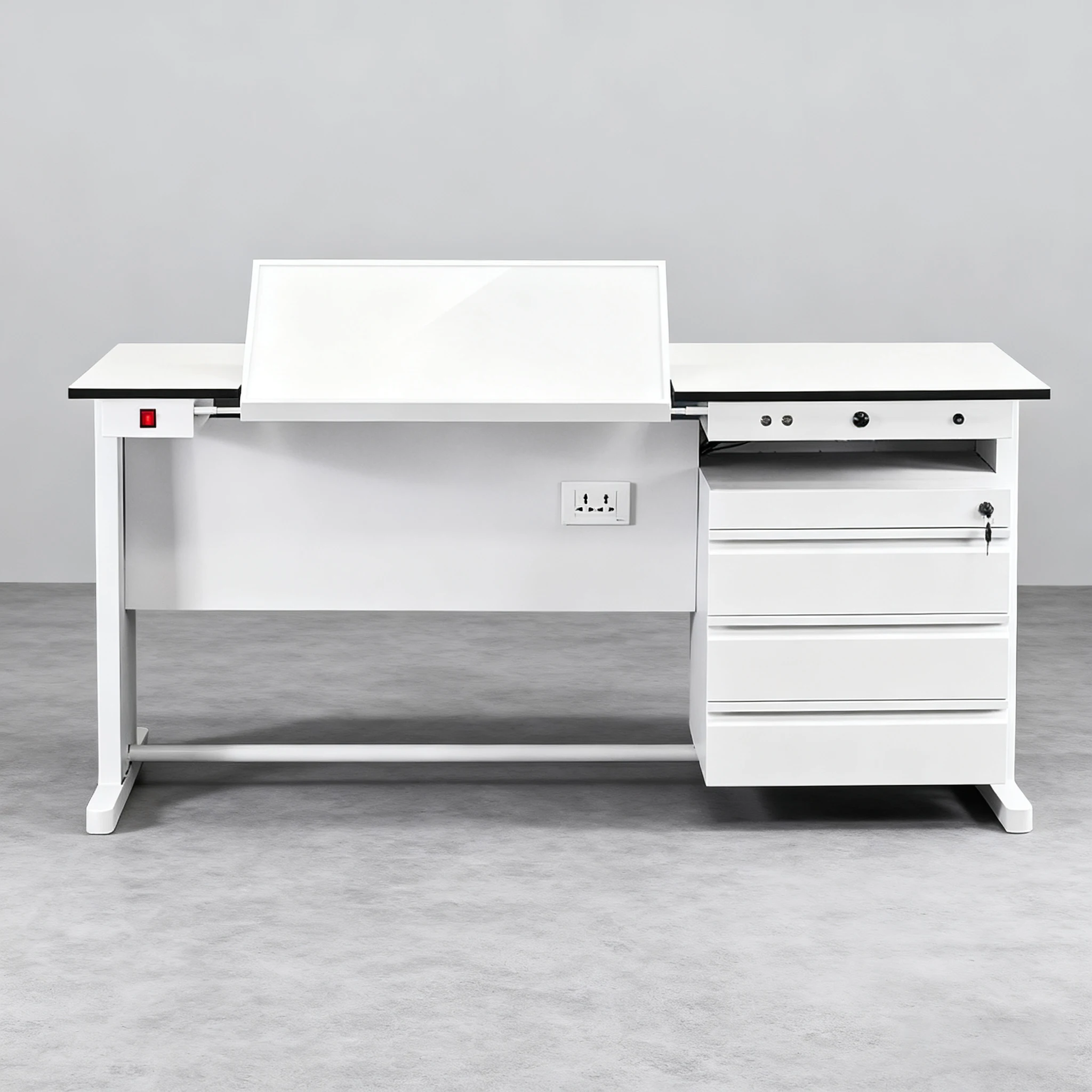 

Laboratory Furniture Single Person Worktable Cold Rolled Steel Epoxy Resin Table Top Chemical Resistant Durable Lab Equipment