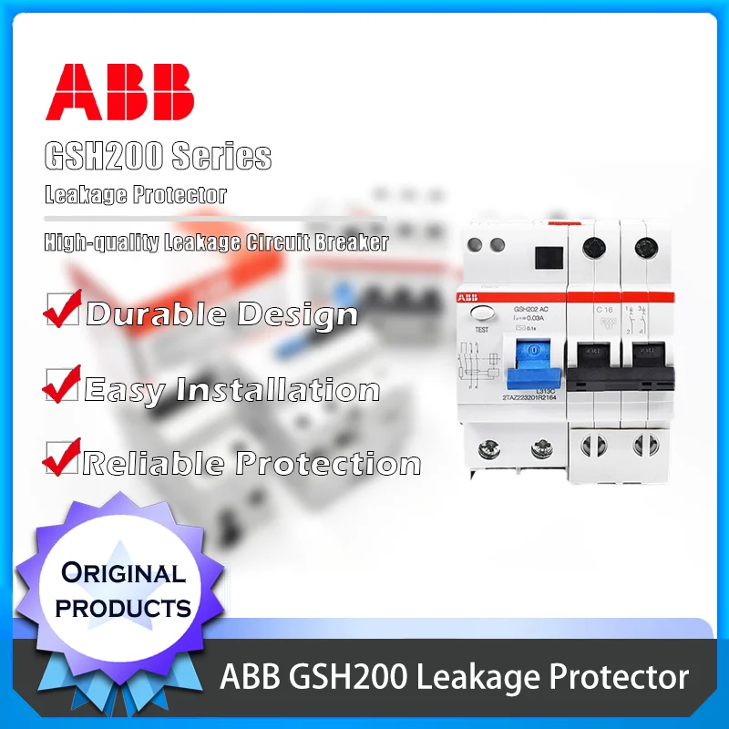 

ABB GSH200 Защита от утечки Надежное устройство безопасности Быстрое отключение мощности Защита от перегрузки и короткого замыкания Оригинальный продукт