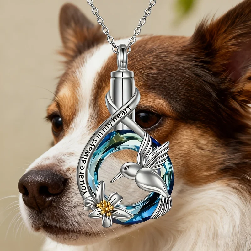 1PCS Kolibri Urne Halskette für Urne Asche für Frauen Niedlichen Tier Feuerbestattung Schmuck Erinnerung Geschenk für Weihnachten – Detail 1